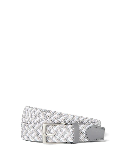 Ceinture tressée zigzag grise