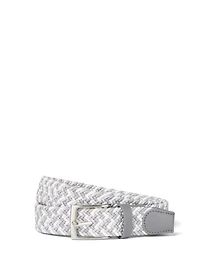 Ceinture tressée zigzag grise