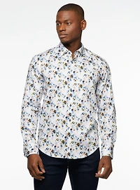Chemise satinée à imprimé aquarelle