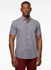 Chemise en popeline à imprimé XO