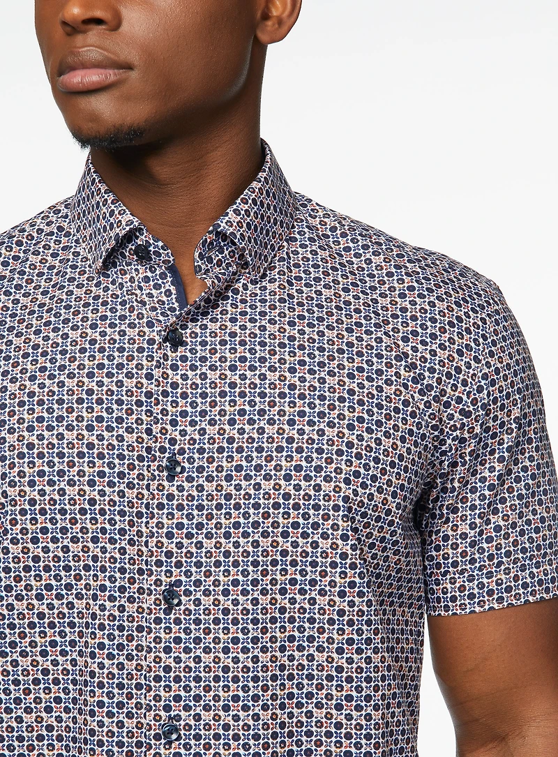 Chemise en popeline à imprimé XO