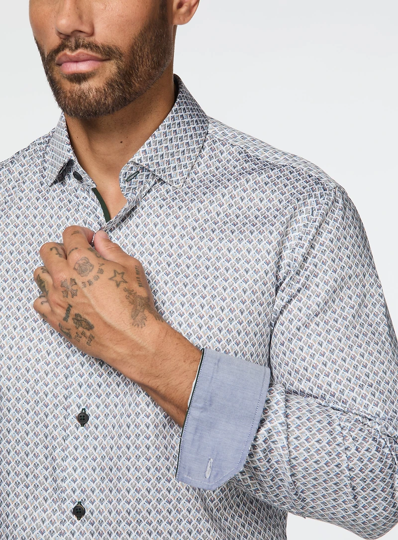 Blossom Print Sateen Shirt