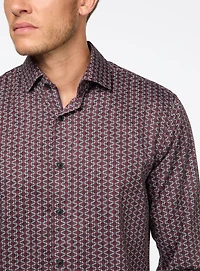 Circle Print Sateen Shirt