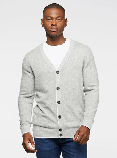 Cardigan gris à boutons