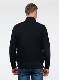 Navy Faux Suede Cardigan