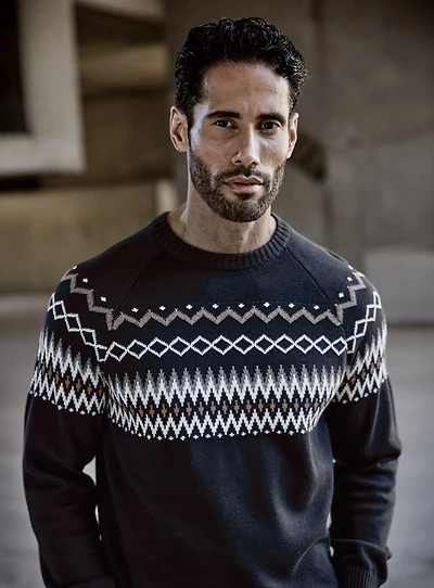 Navy Fair Isle Sweater