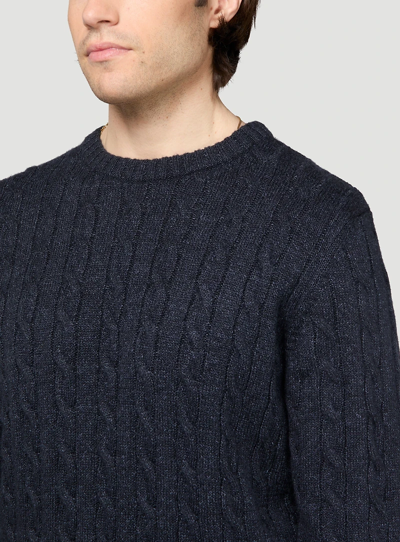 Navy Cable Knit Sweater