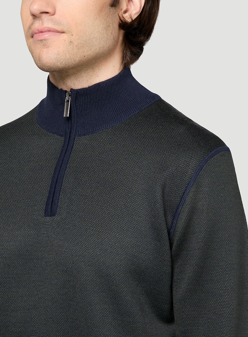 Green Mock Neck Sweater