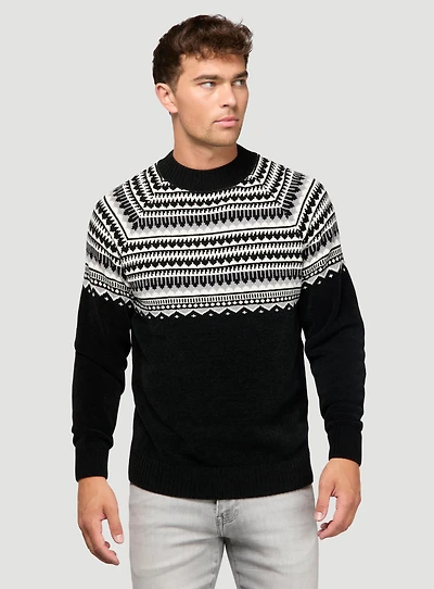 Fair Isle Chenille Sweater