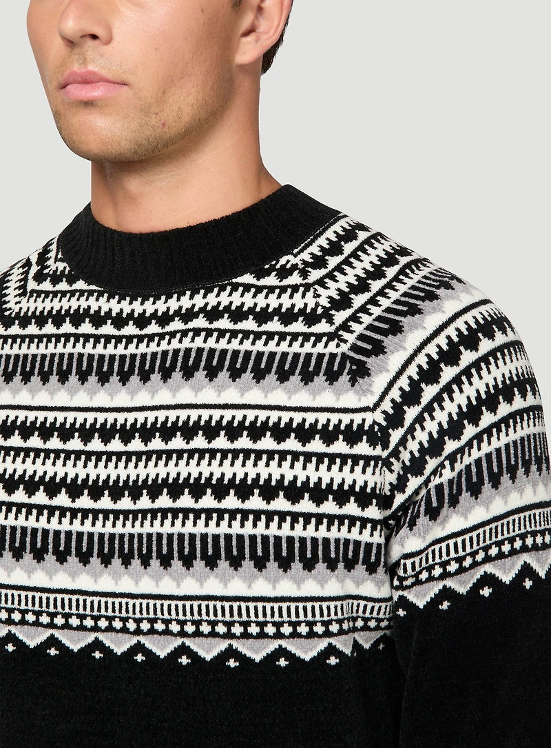 Fair Isle Chenille Sweater