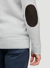 Grey Cardigan with Elbow Details
