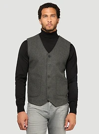 Veste sans manches à effet feutré