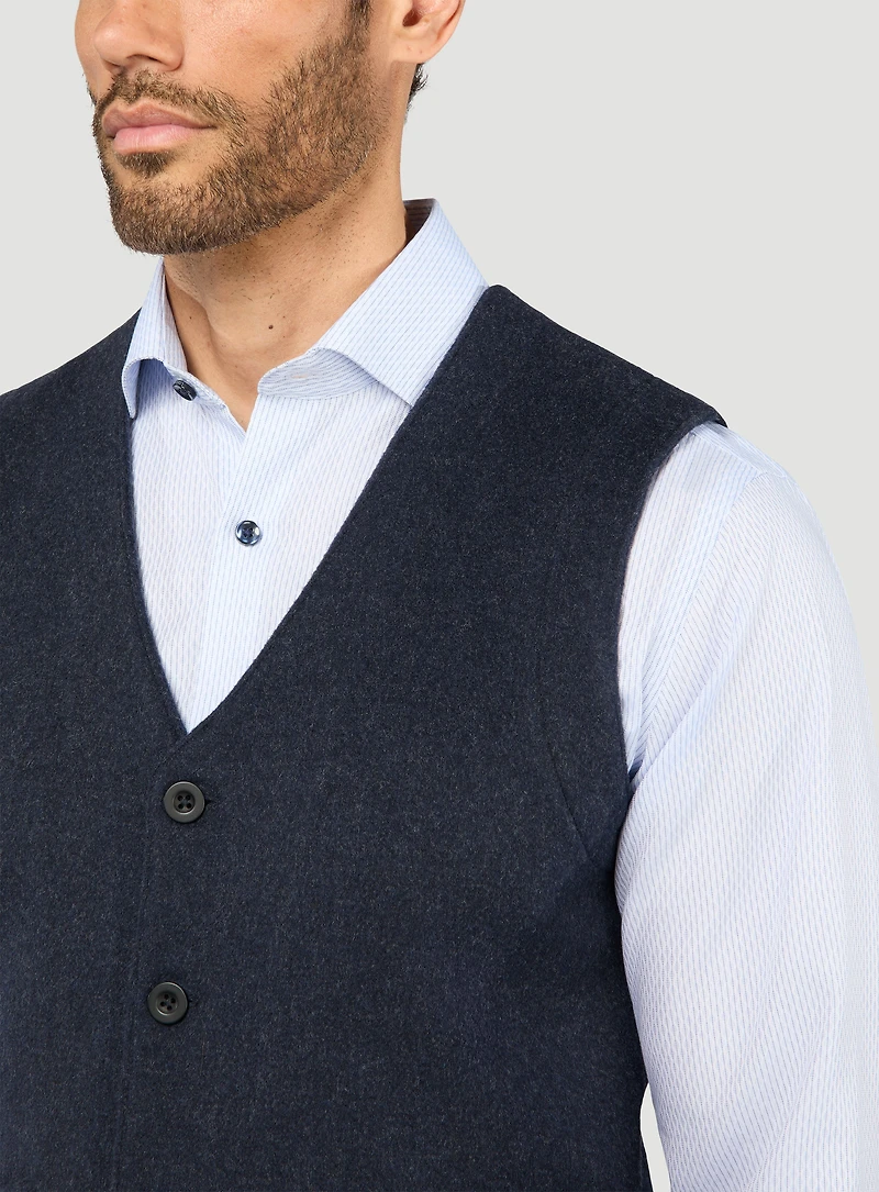 Veste sans manches à effet feutré