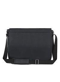 'Contrast' Leather Messenger Bag
