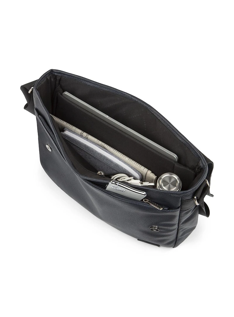 Sac messager en cuir 'Contrast'
