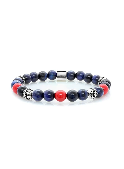 'Rosso' Blue Beads Bracelet