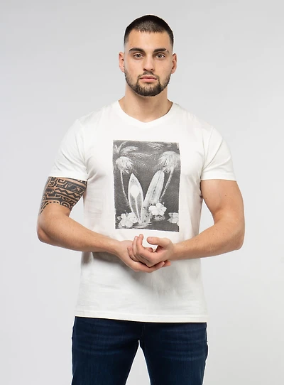 Printed White T-Shirt