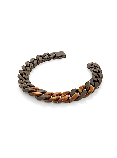 Bracelet gourmette 10mm en oeil de tigre