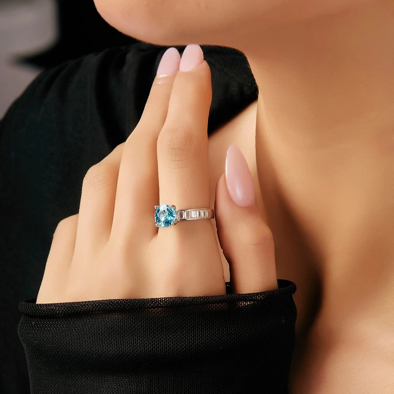 Solitaire Ring with Stackable Band
