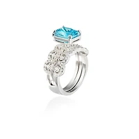 Emerald-Cut Aquamarine Jacket Ring