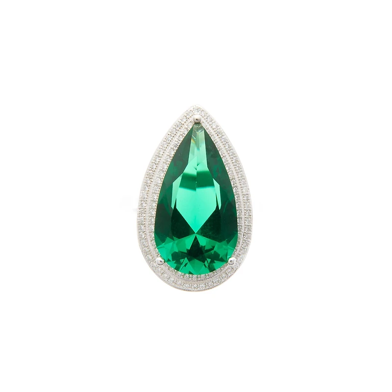 Emerald Pear-Cut Ring