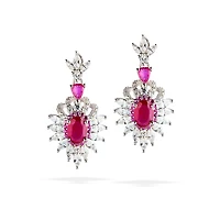 Ruby Radiance Drop Earrings