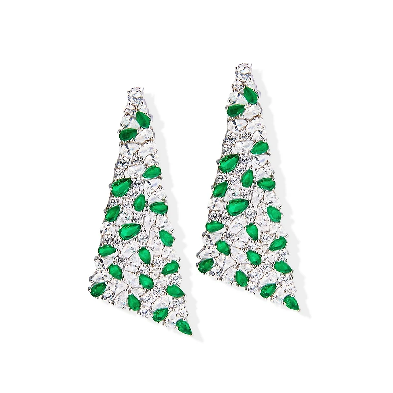Emerald Elegance Drop Earrings