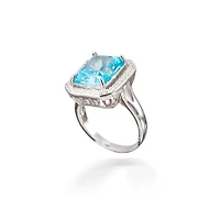 Blue Topaz Radiant Ring