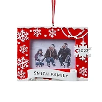Snowflake Christmas Frame Ornament