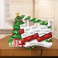 Bannister With Stockings 9 - Table Topper Stand Decoration