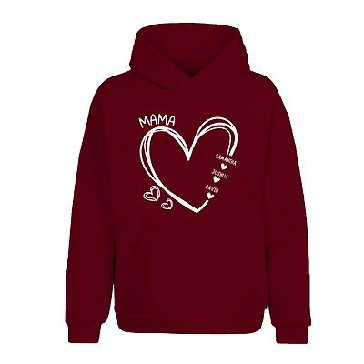 Mama's Heart Personalized Hoodie