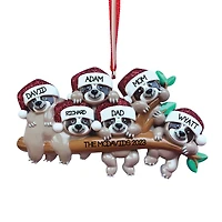 Sloth Family - Family of 6 Ornament
