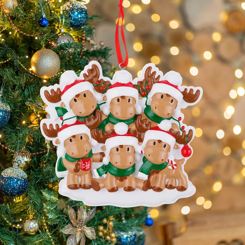 Cutesy Moose Family of Ornament
