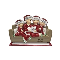 Family with Cat (Couple to Family of 6) Ornament