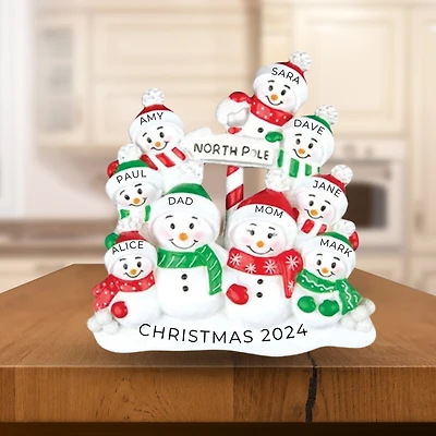 North Pole Family of 9 - Table Topper Stand Decoration