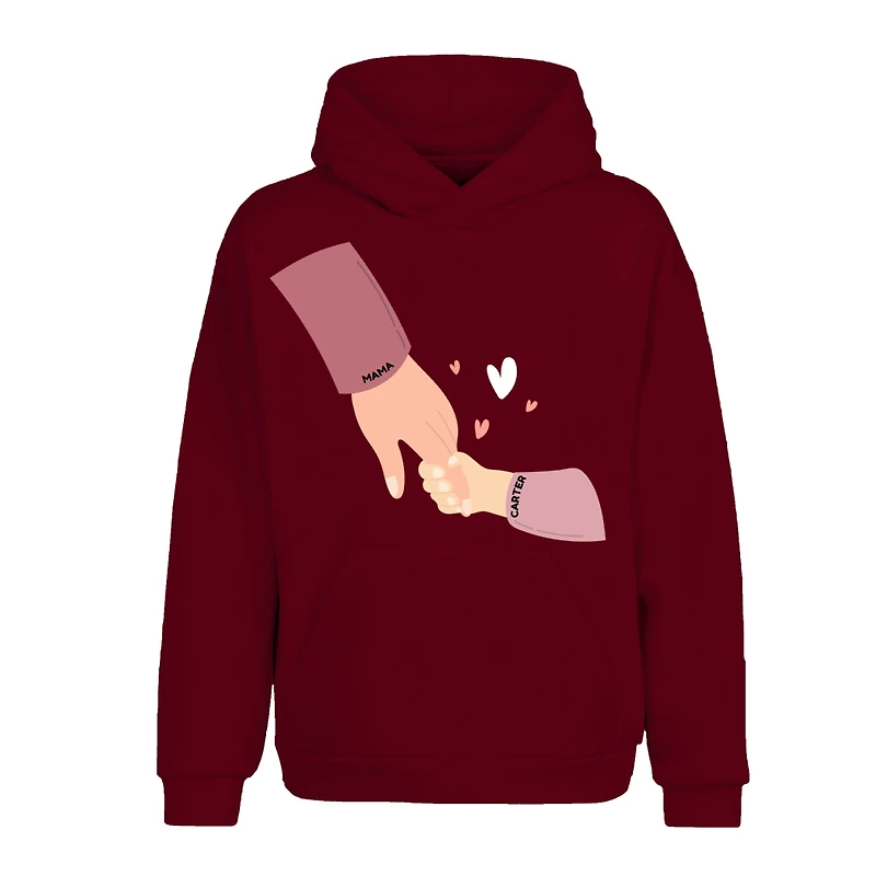 Mama Holding Hands Personalized Hoodie
