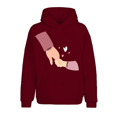 Mama Holding Hands Personalized Hoodie