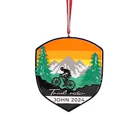 Adventure Badge Mountain Biking Ornament