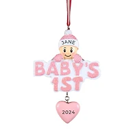 Baby Girl's 1st - Girl Ornament