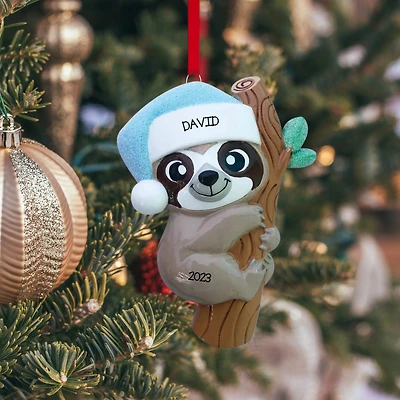 Baby Sloth - Blue & Pink Ornament