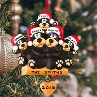 Black Bear Family of 5 Ornament