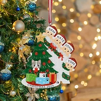 Cat in Christmas Tree Family of 4 Ornament