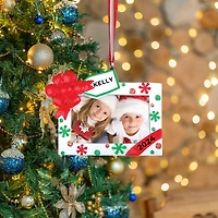 Christmas Frame Red Green Ornament