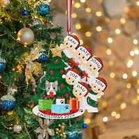 Cat in Christmas Tree Family of 6 Ornament