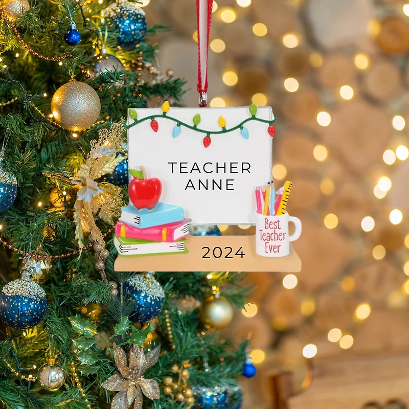 Christmas White Board for Teacher Ornament