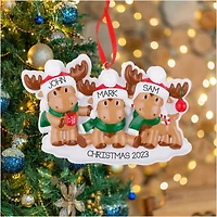 Cutesy Moose Family of Ornament