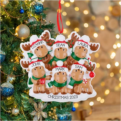 Cutesy Moose Family of Ornament