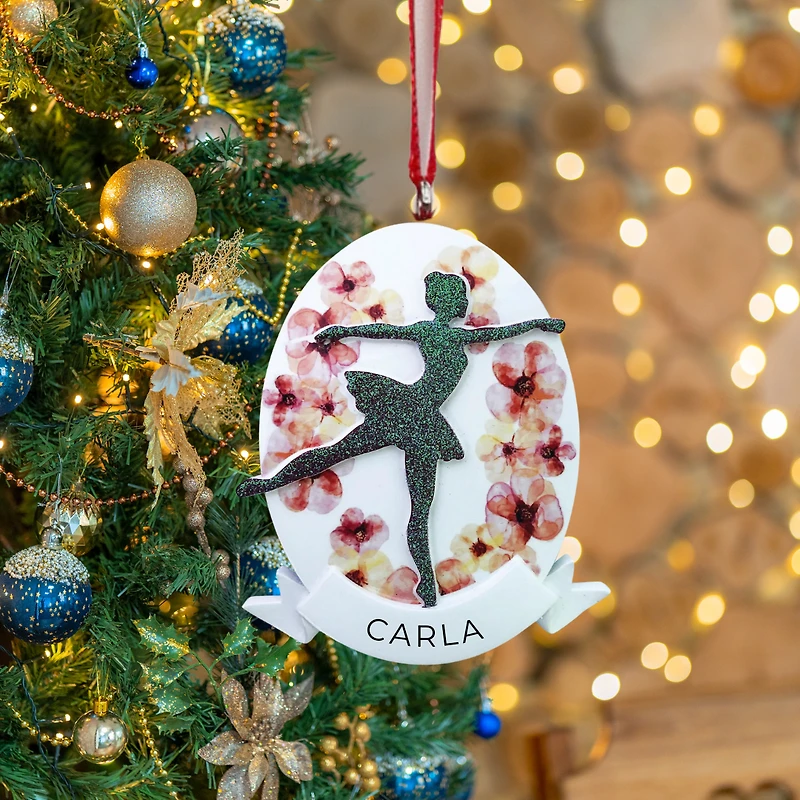 Dancer with Flower Background