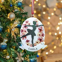 Dancer with Flower Background