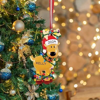Deer Tangled In Lights Ornament